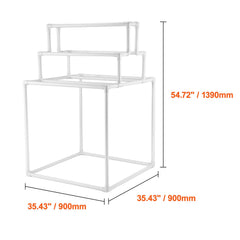 Towel Rack 8-Bar Outdoor PVC Towel Holder for Poolside Spa Bathroom White