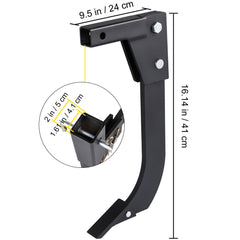 Hitch Mounted Ripper, 40.6cm Shank Length Box Scraper Shank, 4 Hole Site Box Blade for Tractor, 2 Locating Pins Ripper Shank, 2 Plough Tips Box Blade Shank Teeth