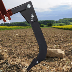 Hitch Mounted Ripper, 40.6cm Shank Length Box Scraper Shank, 4 Hole Site Box Blade for Tractor, 2 Locating Pins Ripper Shank, 2 Plough Tips Box Blade Shank Teeth