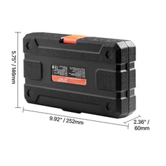 Extra Long Allen Hex Bit Socket Set, 18-Piece 3/8 inch Drive, S2 Alloy Steel and Cr-V Steel, Standard SAE and Metric 1/8-Inch-3/8-Inch, 3-12mm, with Enhanced Storage Case, for Mechanics