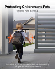 280W Electric Sliding Gate Opener 816kg Chain Drive Infrared Sensor