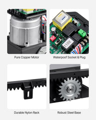 280W Electric Sliding Gate Opener 816kg Chain Drive Infrared Sensor