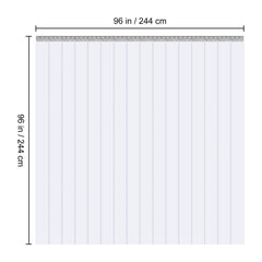 Strip Curtain PVC Door Curtain 244 x 244 cm Cooler Freezer Clear Plastic