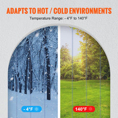 Strip Curtain, 213.4 cm Height x 122 cm Width, 2 mm Thickness, 8PCS Clear PVC Strip Door Curtain, Freezer Curtain, Plastic Door Strips for Walk in Freezers, Cooler, Warehouse, with 50% Overlap