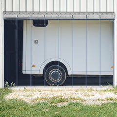 Strip Curtain, 213.4 cm Height x 122 cm Width, 2 mm Thickness, 8PCS Clear PVC Strip Door Curtain, Freezer Curtain, Plastic Door Strips for Walk in Freezers, Cooler, Warehouse, with 50% Overlap