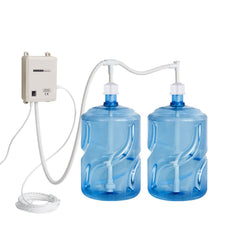Bottled Water Dispenser Pump System, 2x5 Gallon Dispensing System, Automatic Electric Water Dispenser, Double-Pipe Water Jug Pump, Compatible Use with Coffee/Tea Machine, Refrigerator, Ice Maker