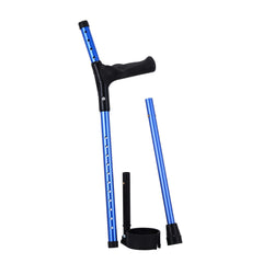 Forearm Crutches for Adults, 11-Level Height Adjustable Walking Crutches with 4-Level Upper Cuff, Lightweight Aluminum Medical Support Crutches for Leg Injury Surgery Disabled, 1 Pair (350LBS)