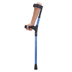 Forearm Crutches for Adults, 11-Level Height Adjustable Walking Crutches with 4-Level Upper Cuff, Lightweight Aluminum Medical Support Crutches for Leg Injury Surgery Disabled, 1 Pair (350LBS)