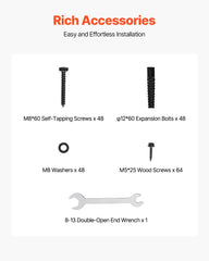 8 Pcs 4x4 Post Base Bracket Wood Fence Post Anchor Inner Size 3.6x3.6 in