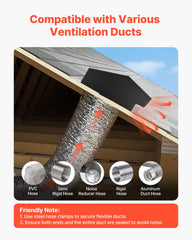 149 mm Hooded Wall Vent Cover SPCC Steel Roof Exhaust 1 Pack Black