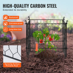4 Pack Plant Protector from Animals, 13.4'' x 13.4'' Chicken Wire Plant Protector, Plant Cages for Outdoor Plants, Flowers & Vegetables, Keeps Bunny Chicken Squirrels Out, 16pcs Metal Mesh