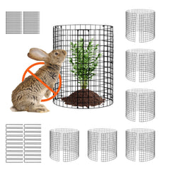 6 Pack Plant Protector from Animals, 320mm Dia. x 355mm H Chicken Wire Plant Protector, Plant Cages for Outdoor Plants, Flowers & Vegetables, Keeps Bunny Chicken Squirrels Out, 18pcs Metal Mesh