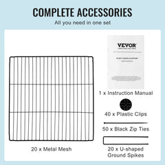 5 Pack Plant Protector from Animals, 390 mm x 390 mm Chicken Wire Plant Protector, Plant Cages for Outdoor Plants, Flowers & Vegetables, Keeps Bunny Chicken Squirrels Out, 20pcs Metal Mesh