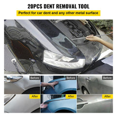 Rods Dent Puller Stainless Steel Paintless Repair Kits Hail Removal 20PCS