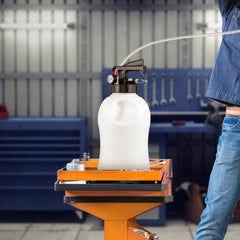 Transmission Fluid Pump 2 Way ATF Refill System Dispenser, Oil and Liquid Extractor 10 Liter Large Capacity, Automatic Transmission Fluid Pump Tool Set with 14 Pieces ATF Filler Adapters