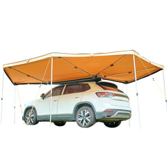 270 Degree Awning with Bulit-in LED Lights, 10.9 ㎡ Driver Side Vehicle Awning, Waterproof UV50+ Car Side Awnings, All-Weather Free-Standing Overland Awnings Car Shelter for SUV Truck Camping
