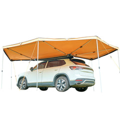 270 Degree Awning with Bulit-in LED Lights, 10.9 ㎡ Driver Side Vehicle Awning, Waterproof UV50+ Car Side Awnings, All-Weather Free-Standing Overland Awnings Car Shelter for SUV Truck Camping