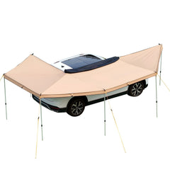 270 Degree Awning, 12.4 ㎡ Driver Side Vehicle Awning, Waterproof UV50+ Car Side Awnings with Carry Bag, All-Weather Free-Standing Overland Awnings Car Shelter for SUV Van Truck Camping