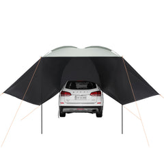 Vehicle Awning, Large 10' x 7' Shade Coverage Car Side Awning, PU2000mm UV50+ Car Awning with Extended Side Canopies and Portable Storage Bag, Suitable for Truck, SUV, Van, Campers