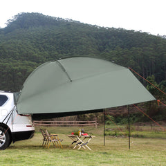 Vehicle Awning, Large 10' x 7' Shade Coverage Car Side Awning, PU2000mm UV50+ Car Awning with Extended Side Canopies and Portable Storage Bag, Suitable for Truck, SUV, Van, Campers