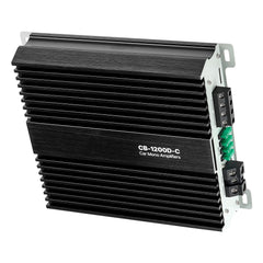 Monoblock Car Amplifier, 1200W RMS MAX, 1/2/4 Ohm Stable, 1-Channel Class D Car Audio Amplifier with Remote Subwoofer Level Control, Low Pass Filter, Bass Boost & Phase Shift, Volume Controller