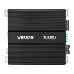 Monoblock Car Amplifier, 1200W RMS MAX, 1/2/4 Ohm Stable, 1-Channel Class D Car Audio Amplifier with Remote Subwoofer Level Control, Low Pass Filter, Bass Boost & Phase Shift, Volume Controller