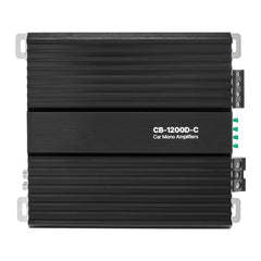 Monoblock Car Amplifier, 1200W RMS MAX, 1/2/4 Ohm Stable, 1-Channel Class D Car Audio Amplifier with Remote Subwoofer Level Control, Low Pass Filter, Bass Boost & Phase Shift, Volume Controller