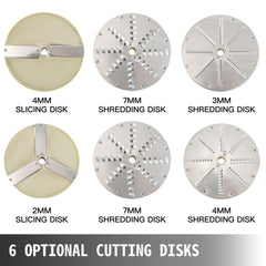 Vegetable Cutter Commercial Food Processor 6 Cutting Disks Vegetable Processor