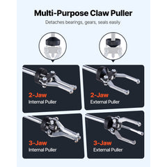 9-Way Slide Hammer Puller Set, 15PCS Front Wheel Hub Bearing Remover & Rear Wheel Axle Hub Dent Shaft Puller Tool Kit, Axle Bearing Puller Tool Kit and Slide Hammer Remover Set with Carry Box