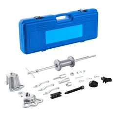 9-Way Slide Hammer Puller Set, 15PCS Front Wheel Hub Bearing Remover & Rear Wheel Axle Hub Dent Shaft Puller Tool Kit, Axle Bearing Puller Tool Kit and Slide Hammer Remover Set with Carry Box