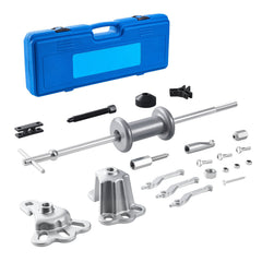 9-Way Slide Hammer Puller Set, 15PCS Front Wheel Hub Bearing Remover & Rear Wheel Axle Hub Dent Shaft Puller Tool Kit, Axle Bearing Puller Tool Kit and Slide Hammer Remover Set with Carry Box