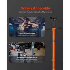 Underhoist Support Stand, 3/4 Ton Capacity Under Hoist Jack Stand, Lifting from 52.8 to 76 in, Self-Locking Threaded Screw, Bearing Mounted Spin Handle Pole Jack, Support Vehicle Components