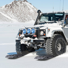 2PCS Traction Boards with PP for Mud Snow Sand Storage Bag Long Black