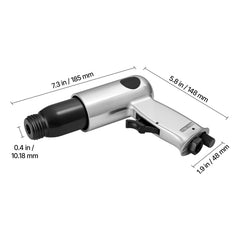 Air Hammer, 3500BPM Pneumatic Hammer with 70mm Stroke & 4PCS Chisels Round Shank, Pistol-Grip Compact Air Chisel Pneumatic Shovel Tool for Cutting Punching Scraping
