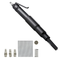 Air Needle Scaler, 3400BPM Pneumatic Scaler for Rust Paint Removal - with 3-Speed Adjustment, 19 Hardened Needles & 3 Air Nozzle Connectors - Lightweight, Compact & Ergonomic Grip
