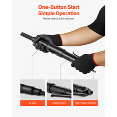 Air Needle Scaler, 3400BPM Pneumatic Scaler for Rust Paint Removal - with 3-Speed Adjustment, 19 Hardened Needles & 3 Air Nozzle Connectors - Lightweight, Compact & Ergonomic Grip
