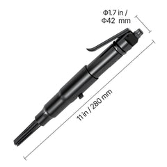 Air Needle Scaler, 3400BPM Pneumatic Scaler for Rust Paint Removal - with 3-Speed Adjustment, 19 Hardened Needles & 3 Air Nozzle Connectors - Lightweight, Compact & Ergonomic Grip