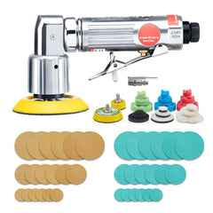 58PCS Air Sander Kit 1/2/3in Random Orbital Air Sander Polisher 15000r/min