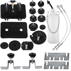 Pneumatic Air Pressure Bleeder, Brake Pressure Bleeding Tool Portable Brake and Clutch Bleeder Valve System Kit Garage Workshop Mechanics Brake Oil and Fluid Extractor Bleeder Tool