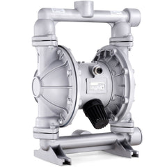 Air Operated Double Diaphragm Pump, 44GPM, Max 115PSI Air Waste Oil Pneumatic Transfer Pump with 2 Extra Diaphragms, 3.8cm Inlet & Outlet Aluminum Alloy Diaphragm Pump for Diesel Grease Oil
