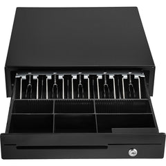 Cash Register Drawer, 16" 12 V, for POS System with 5 Bill 6 Coin Cash Tray, Removable Coin Compartment & 2 Keys Included, RJ11/RJ12 Cable for Supermarket, Bar, Coffee Shop, Restaurant