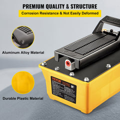 Air Hydraulic Pump, 10,000 PSI Hydraulic Foot Pump, 0.6 Gal Reservoir Foot Operated Air/Hydraulic Pump, with Hose and Spray Gun for Heavy Machinery Rigging, Auto Repair, Auto Body Frame Machines