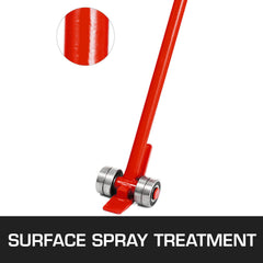 Prylever Bar 3T Capacity Steel Pry Lever Bar Heavy Duty with Wheels Prylever with 1.8 m Length Handle
