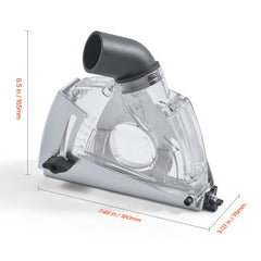 Cutting Dust Shroud for Angle Grinders, 100-125 mm Angle Grinder Dust Shroud with 6 Clamping Washers & 125 mm Diamond Grinding Cup Wheel, Adjustable Cutting Depth, Connect to Vacuum Cleaner