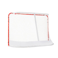 Street Hockey Net, Indoor Outdoor Steel Hockey Goal, Official Regulation Pro Hockey Training Goal Set, Portable Hockey Goal with Net, Easy Assemble, 72" x 48", White/Red