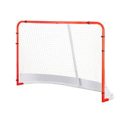 Street Hockey Net, Indoor Outdoor Steel Hockey Goal, Official Regulation Pro Hockey Training Goal Set, Portable Hockey Goal with Net, Easy Assemble, 72" x 48", White/Red