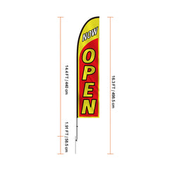 Open Flags for Business Advertising Feather Flag Kit Open Look Welcome