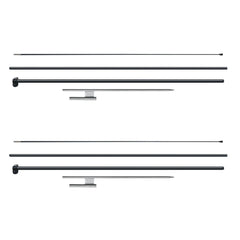 Feather Flag Pole Kit, 2 Packs Swooper Flag Pole 12.7 ft, Sign Flag Poles for Business Advertising Flags Outdoor, with Ground Stakes and A Carrying Bag (Flag Not Included)