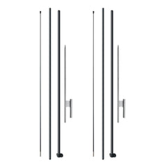 Feather Flag Pole Kit, 2 Packs Swooper Flag Pole 12.7 ft, Sign Flag Poles for Business Advertising Flags Outdoor, with Ground Stakes and A Carrying Bag (Flag Not Included)