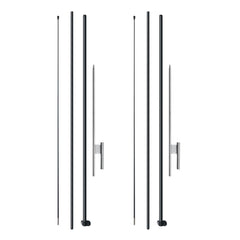 Feather Flag Pole Kit, 2 Packs Swooper Flag Pole 12.7 ft, Sign Flag Poles for Business Advertising Flags Outdoor, with Ground Stakes and A Carrying Bag (Flag Not Included)